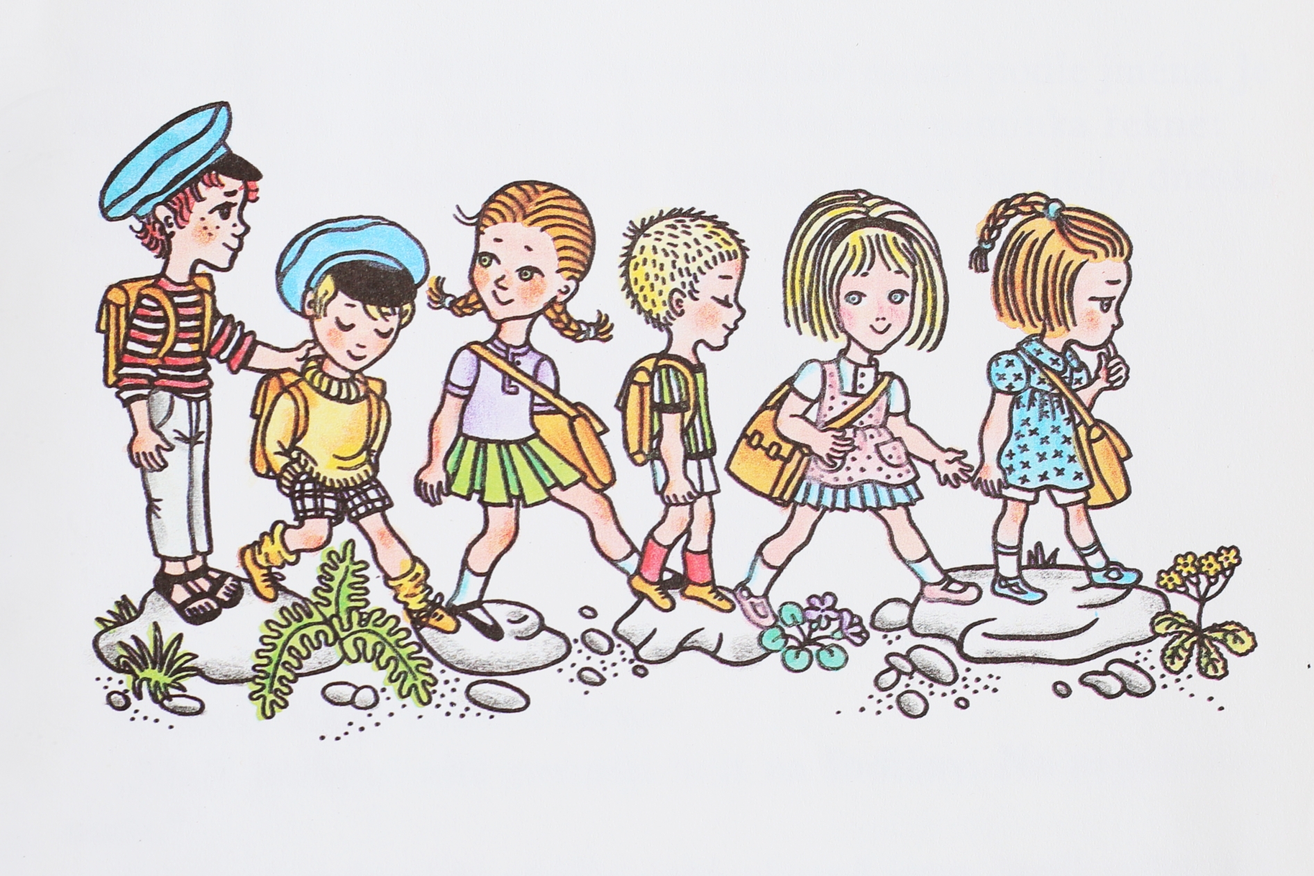 Ilustrace z knihy Děti z Bullerbynu autorky Astrid Lindgrenové