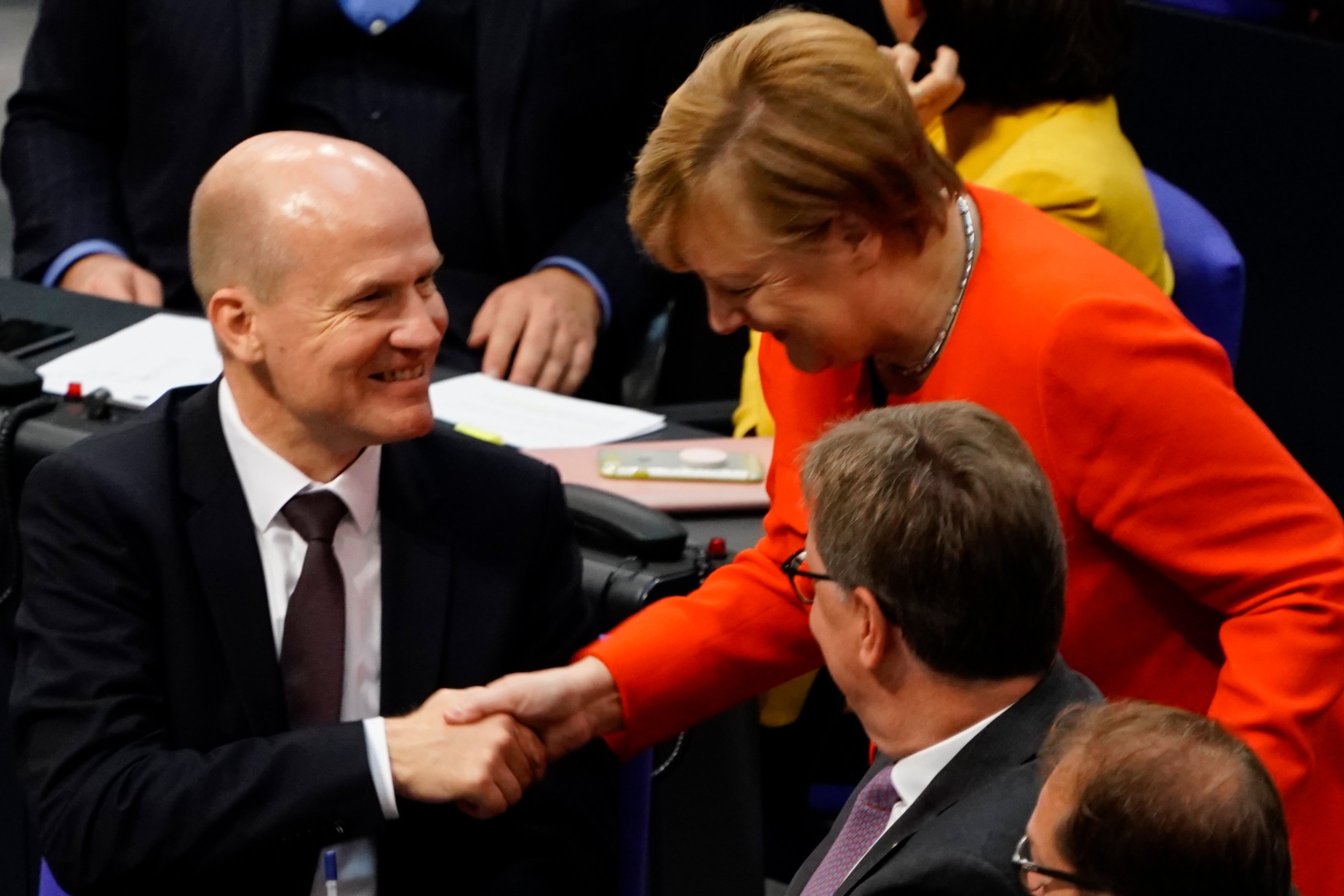 Angela Merkelová s Ralphem Brinkhausem
