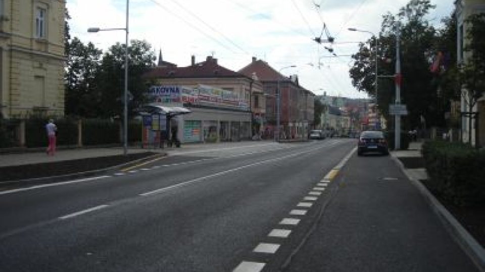 opravená Masarykova ulice v Teplicích