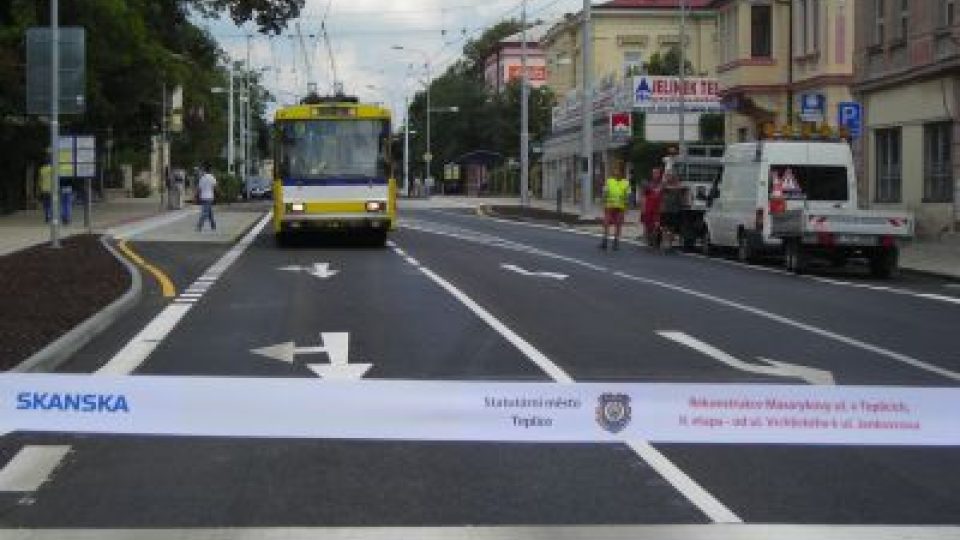 Masarykova ulice v Teplicích - před otevřením