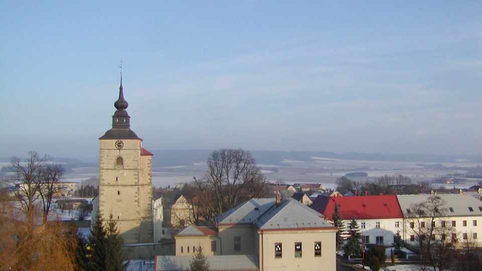 Centrum obce z ptačí perspektivy