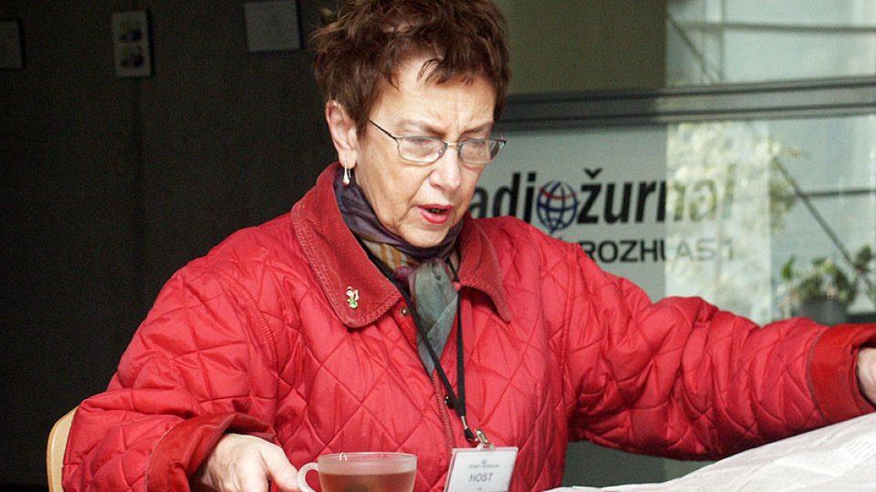 Jiřina Šiklová před vysíláním