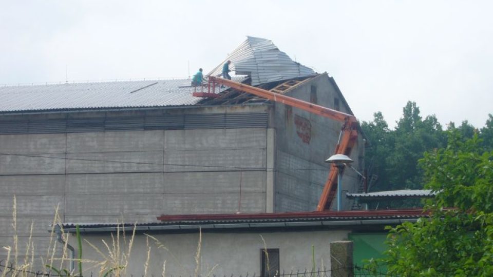 Následky bouřky na Kutnohorsku