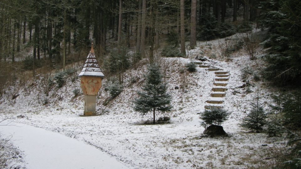 Hrad Kožlí a jeho bezprostřední okolí v prosinci 2008