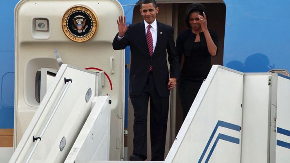 Michelle Obamová s manželem Barackem