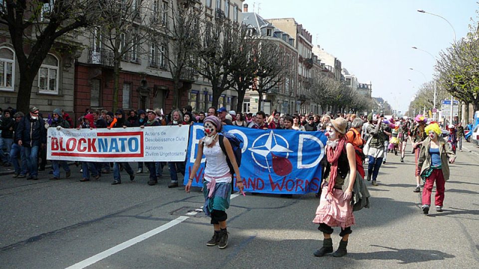 Protestní průvod ve Štrasburku