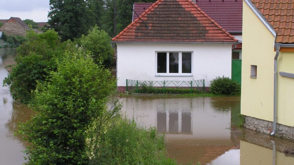 Rozvodněná Blanice v Putimi