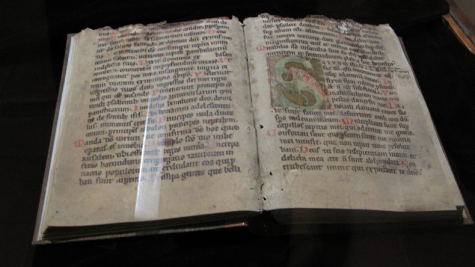 Z výstavy Listujeme ve středověkých rukopisech