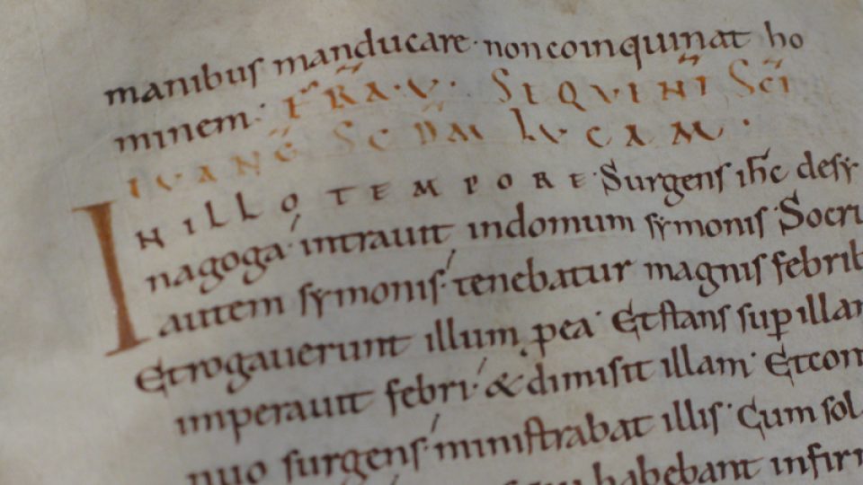 Z výstavy Listujeme ve středověkých rukopisech