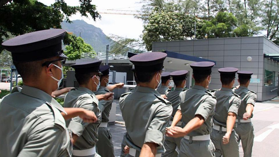 Kadeti hongkongské policejní akademie