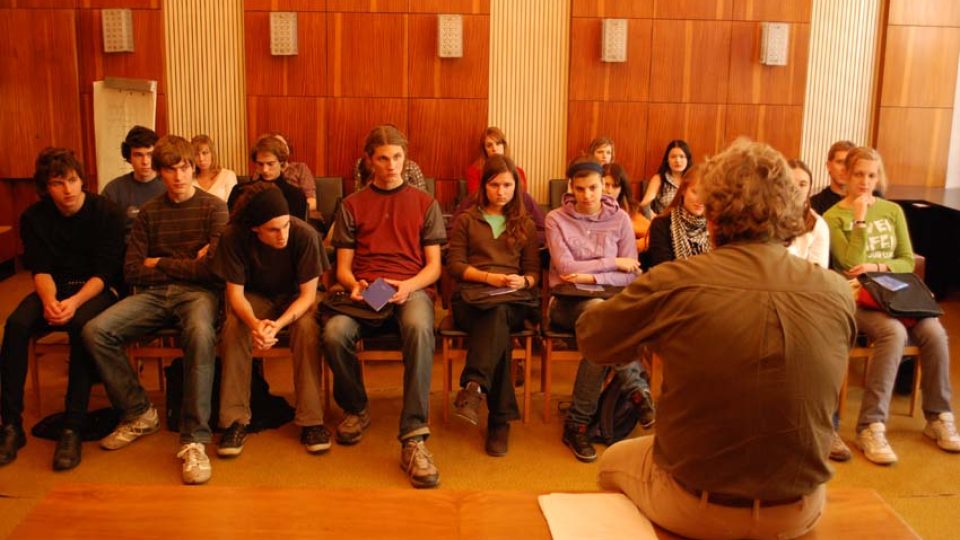 Pavouk na zdi v Brně