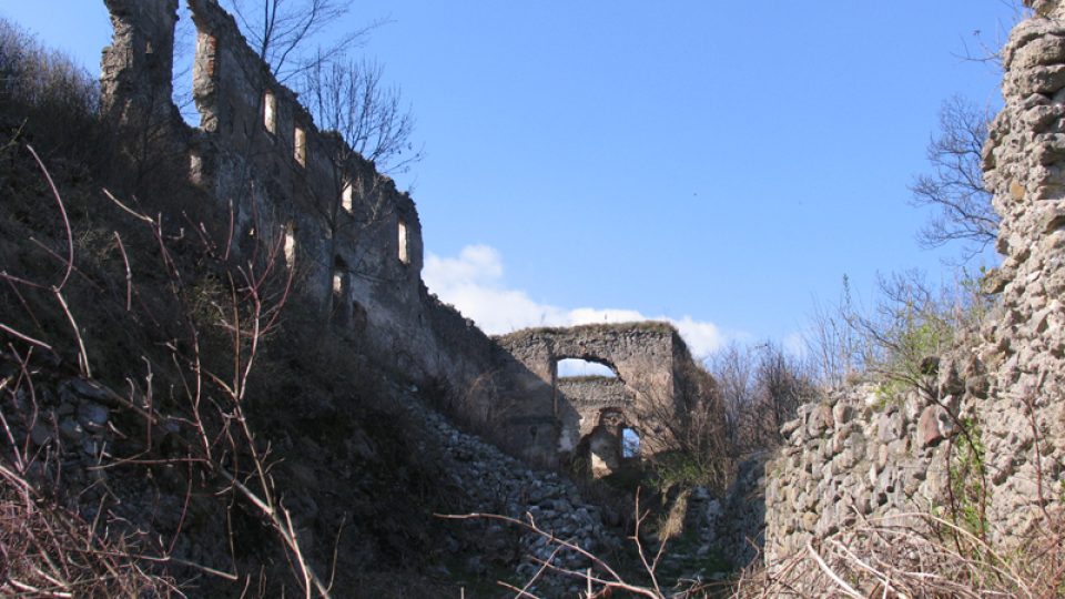 Východní strana hradu