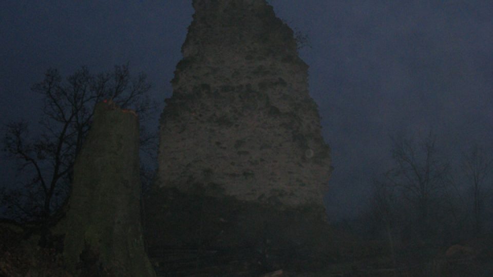 Dolní hrad Pustého hradu u Zvolena, zámek a pasování rytířů a dvorních dam v prosinci 2009