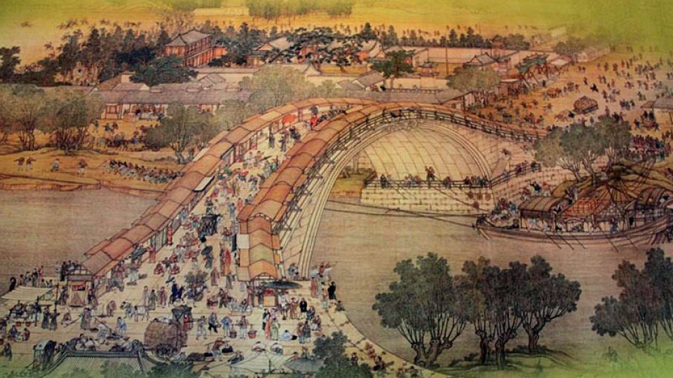 Čokoládový obraz Na řece o svátcích Čching-ming