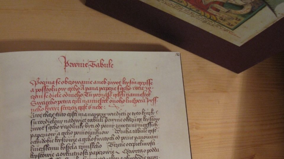 Z faksimile Jenského kodexu a jeho prezentace