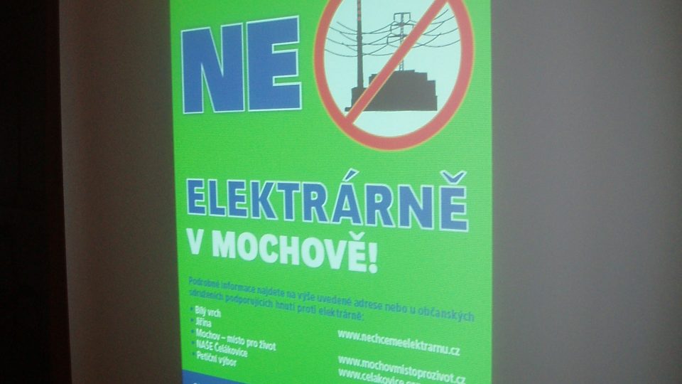 V Čelákovicích protestují proti mochovské elektrárně