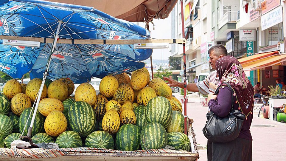Prodejce melounů v Turecku