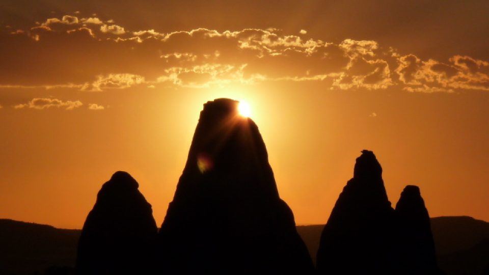 Západ slunce nad Arches NP