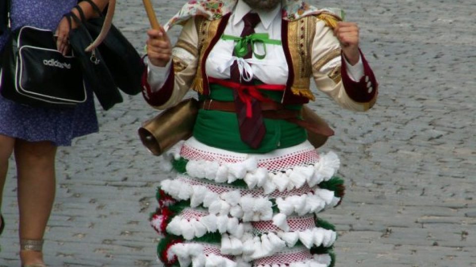 Galicijská karnevalová maska „choqueiro“