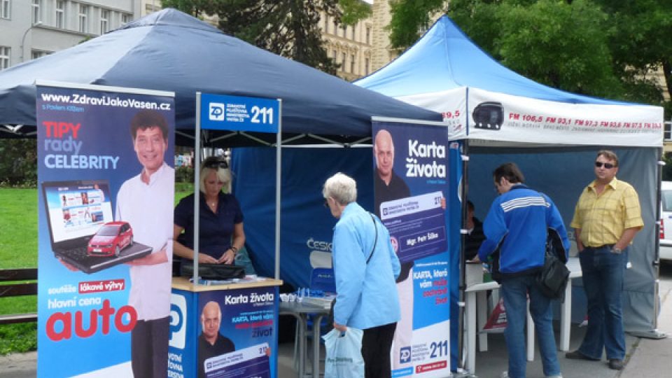 Ve stánku našeho partnera, Zdravoní pojišťovna Ministerstva vnitra  ČR, si mohli návštěvníci nechat změřit tuk.