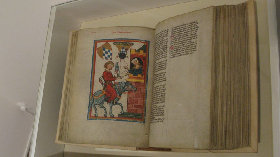 Z výstavy Královský sňatek v Domě u kamenného zvonu - faksimile Codexu Maness
