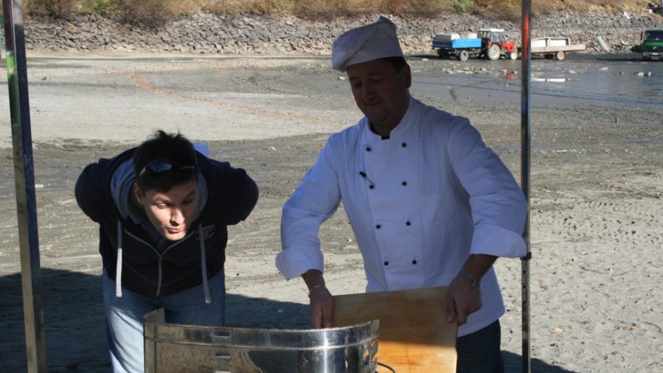 Výlov rybníku Musík u Dublovic na Příbramsku