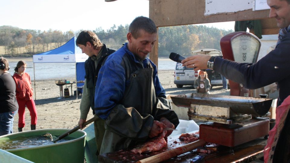 Výlov rybníku Musík u Dublovic na Příbramsku