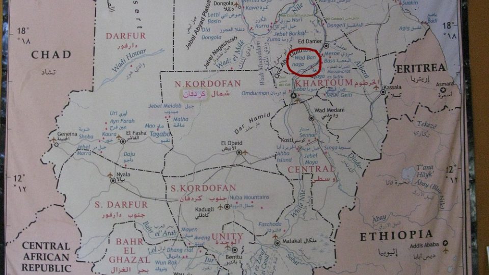 1. Archeologická mapa Súdánu v Súdánském národním muzeu 1. Archeologická mapa Súdánu v Súdánském národním muzeu