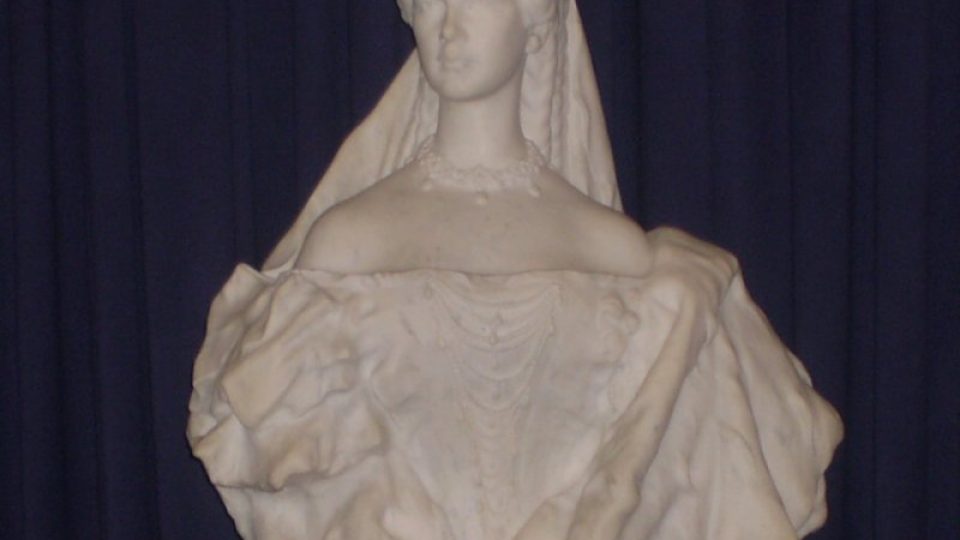 Busta císařovny Sisi v komnatách zámku