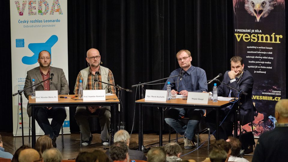 prof. Miroslav Bárta, prof. Stanislav Komárek, Marek Kuchařík, Mojmír Hampl