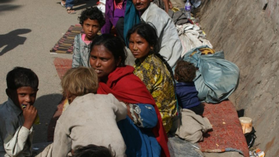 Obyvatelé terají (žebrající v Káthmándú)