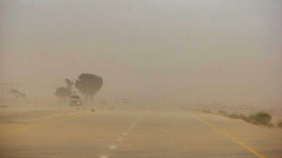 Písečné bouře bývají v Libyi relativně běžným jevem