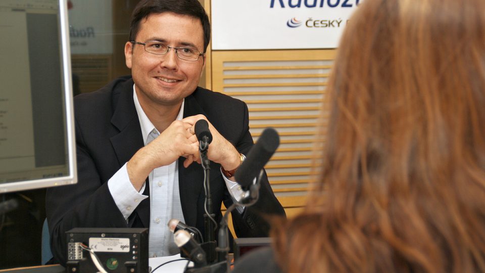 Jiří Hošek během rozhovoru s Lucií Výbornou