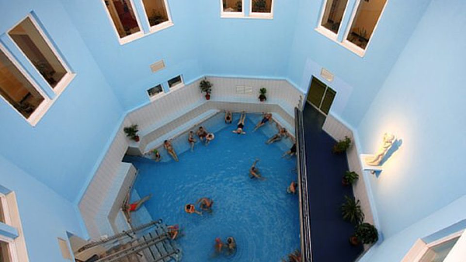 Vnitřní termální bazén ve Velkých Losinách