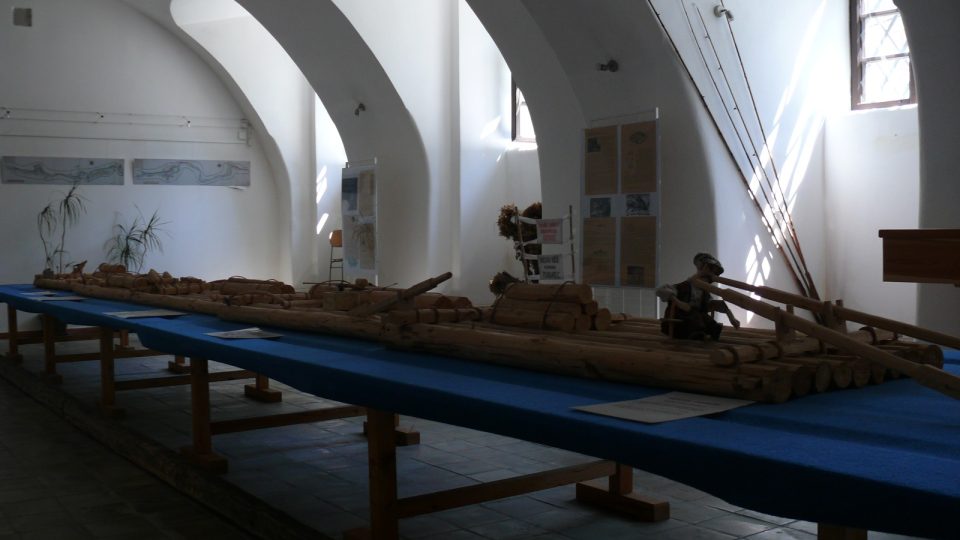 Maketa vorového pramene v Muzeu řeky Otavy a voroplavby
