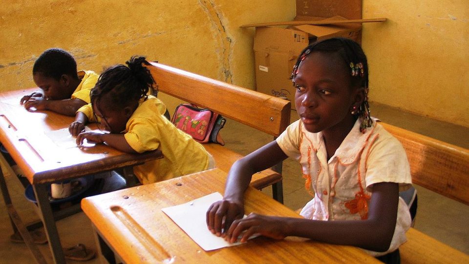 Škola v hlavním městě Burkiny Faso Ouagadougou pomáhá zrakově postiženým dětem