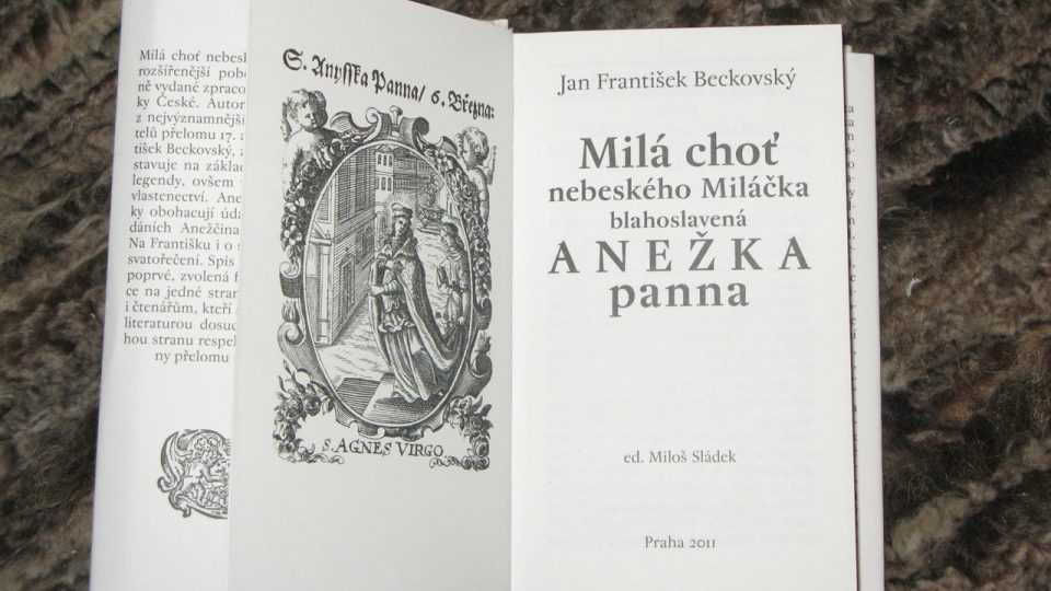 Nové vydání knihy Milá choť nebeského Miláčka blahoslavená Anežka panna