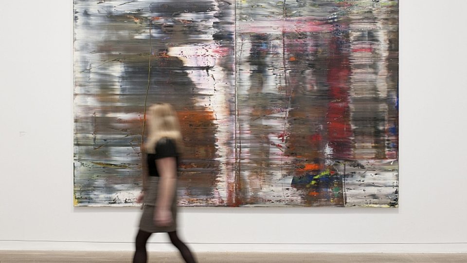 Gerhard Richter: Abstraktní obraz, olej na plátně, 1990