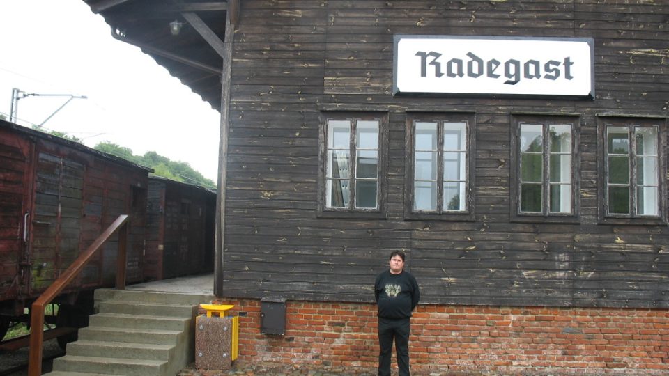 Železniční stanice Radegast a Pavel Petr