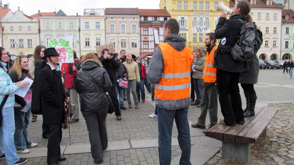 Studenti Jihočeské univerzity protestují proti školské reformě