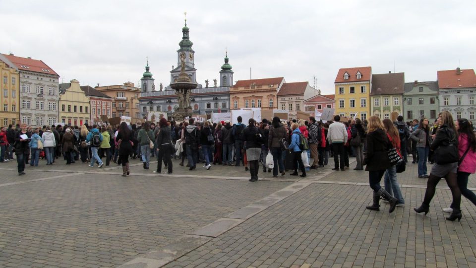 Studenti Jihočeské univerzity protestují proti školské reformě