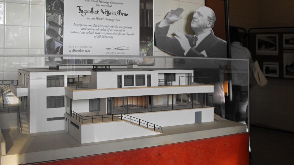 Model vily Tugendhat zařazené na seznam světového kulturního dědictví UNESCO