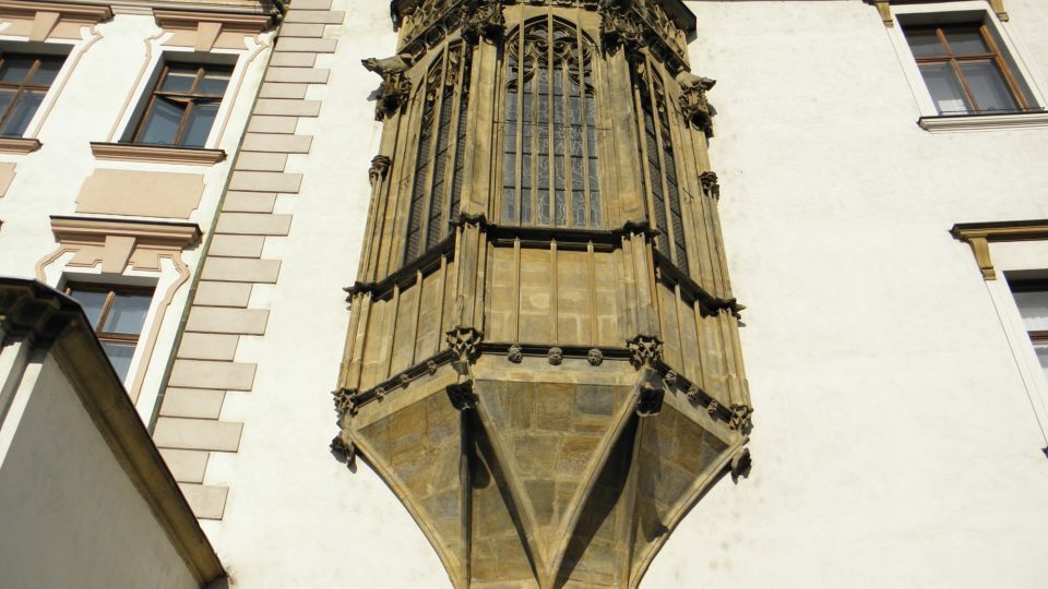 Olomoucká radnice - pohled na arkýř kaple