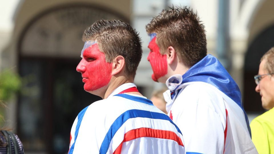 Hokejoví fanoušci v Jindřichově Hradci