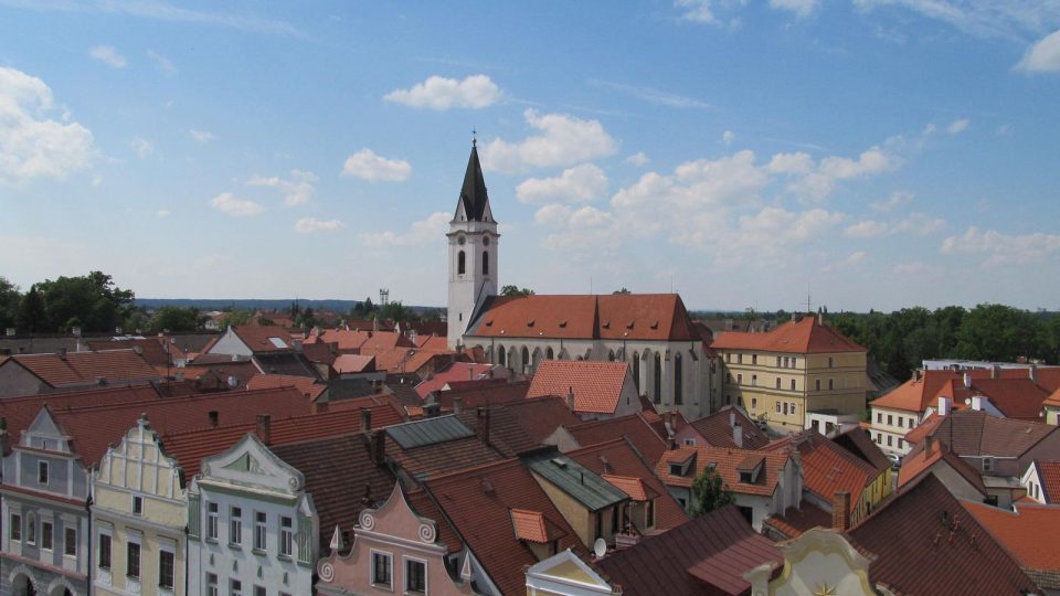 Výhled na Třeboň z Radniční věže na Masarykově náměstí