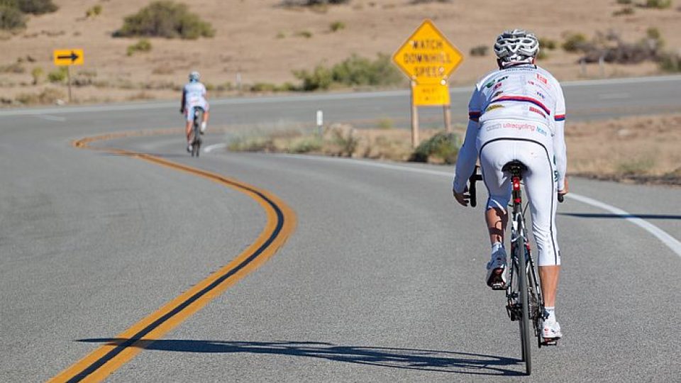 Jiří Hledík na začátku závodu Race Across America Jiří Hledík na začátku závodu Race Across America