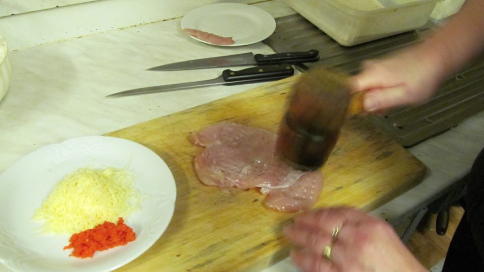 Kuřecí prso s treskou à la losos - příprava