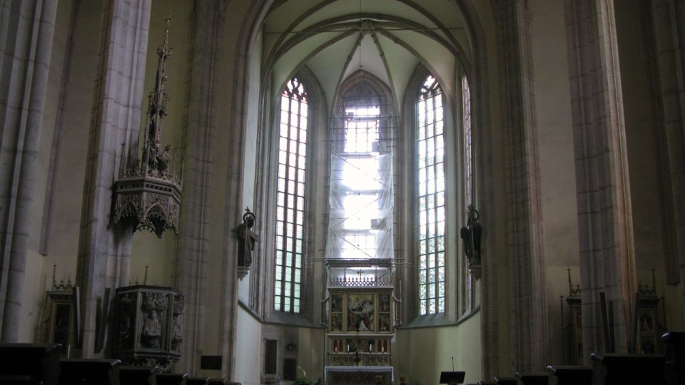 Interiér kostela Panny Marie Na Náměti