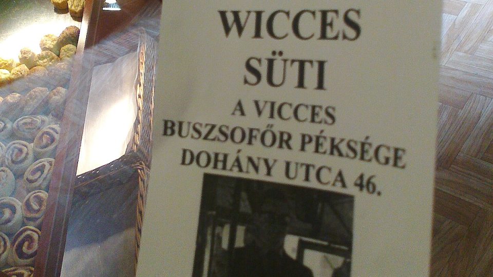 Reklamní leták: Wtipné pečivo z pekárny vtipného řidiče autobusu