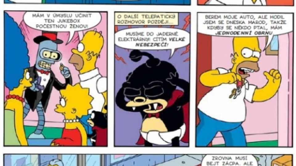 Ukázka z komiksu Simpsonovi Futurama - Propletená lapálie
